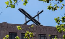 X logo sign