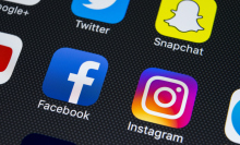 Facebook and Instagram apps on a smartphone