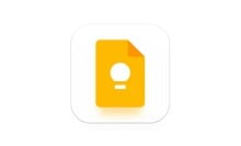 Google Keep logo, a yellow square with a white half circle atop a small rectangle.