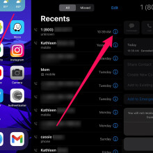 Three iPhone screenshots displaying steps to manage Blocked Contacts.
