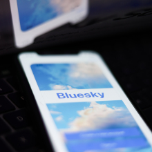 Bluesky app on a mobile device