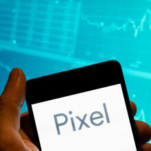 Google Pixel logo on phone screen