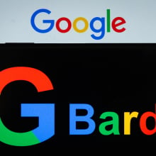 google bard logo on screens