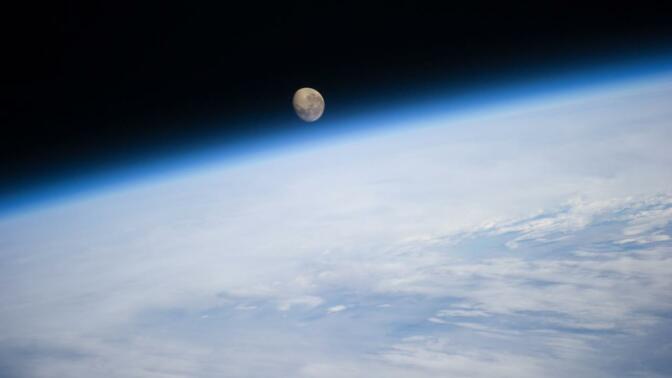 Observing Earth and moon from space