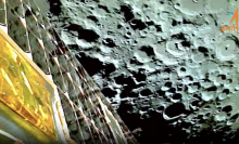 Chandrayaan-3 orbiting the moon