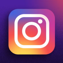 Instagram logo on a purple background
