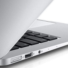 close up of side of MacBook Air 